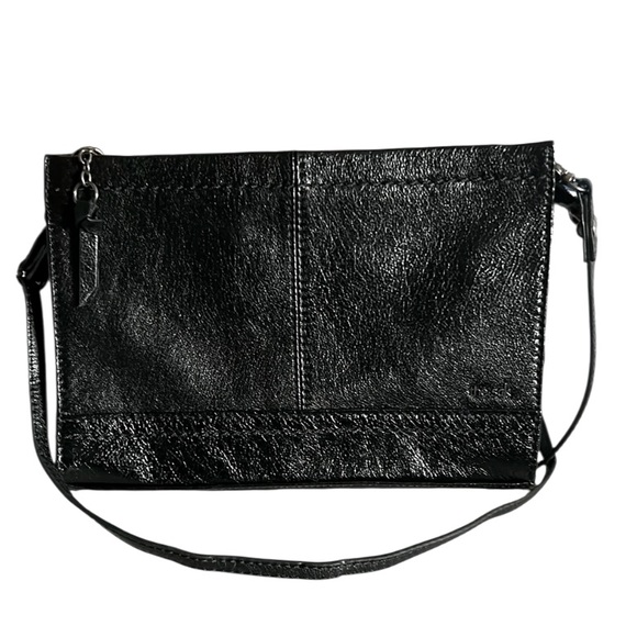 The Sak Iris Black Leather Demi Convertible Crossbody Clutch - Picture 1 of 8